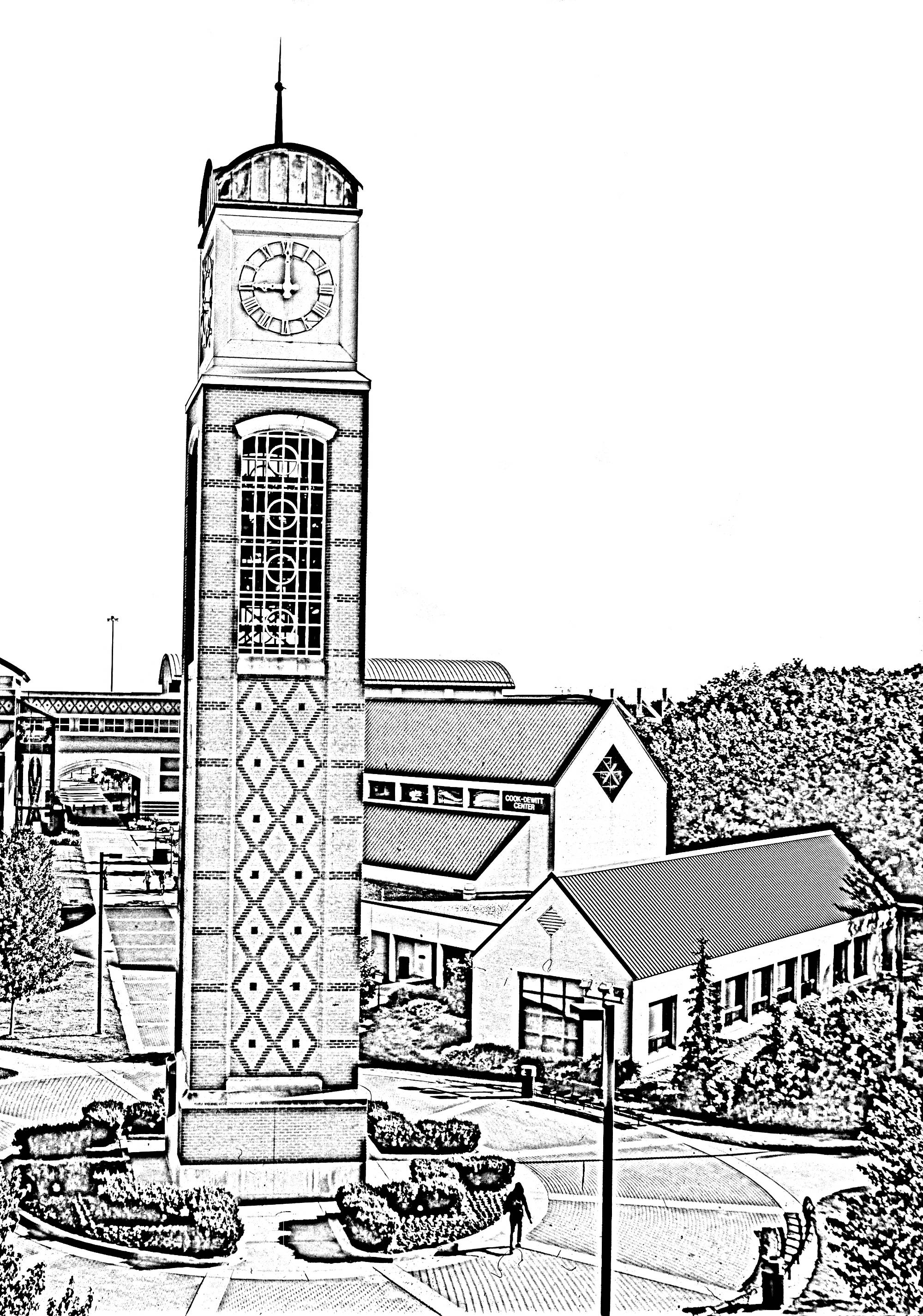 Cook Carillon Tower coloring page